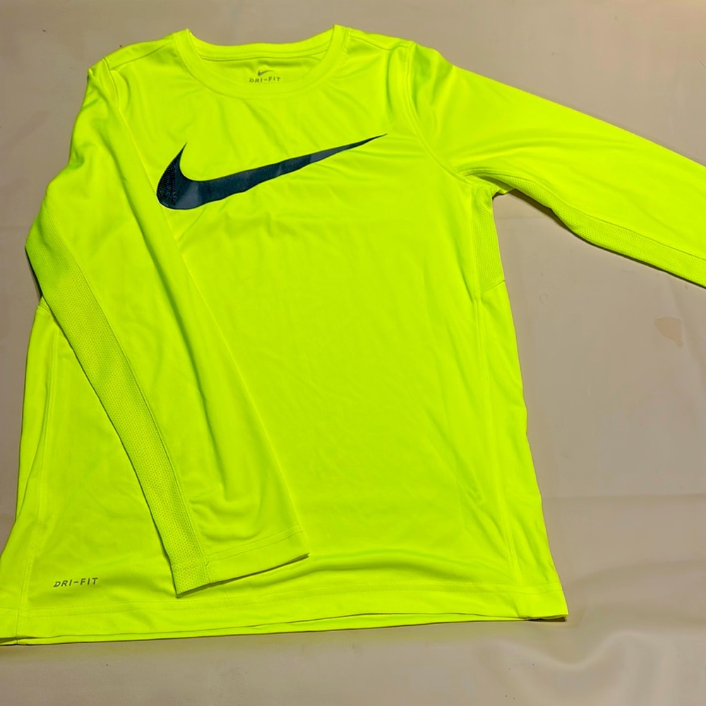 Neon yellow long sleeve shirt
